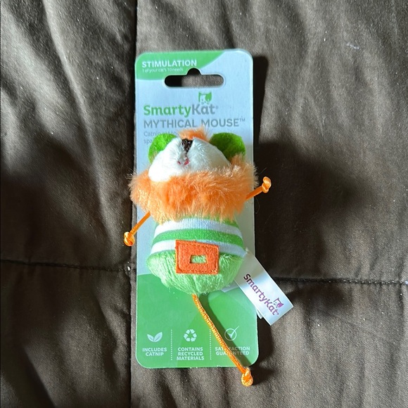 SmartyKat Leprechaun Mythical Mouse Catnip Toy - Picture 1 of 8